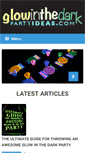 Mobile Screenshot of glowinthedarkpartyideas.com